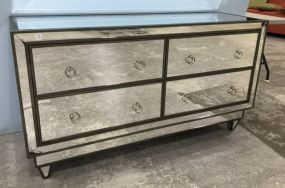 Contemporary Mirrored Double Dresser