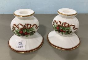 Tiffany & Company Holiday Porcelain Candle Holders