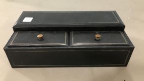 Vinyl Jewelry Box with Assorted Costume Jewelry