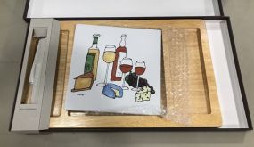 Wine & Cheese Cutting Board With Knife
