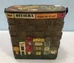 Vintage Split Oak Basket Purse