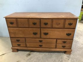 Maple Early American Style Double Dresser