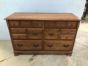 Early American Style Ward Furniture Company Double Dresser