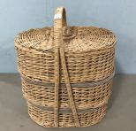 Three Tier Woven Basket Storage