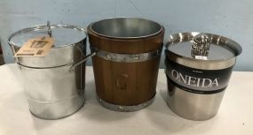 Three Assorted Ice Buckets