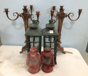 Group of Lanterns and Candle Stands