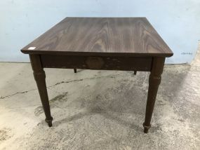 Oak Finish Pressed Wood Lamp Table