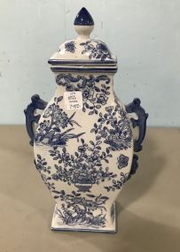 Andrea Blue and White Pottery Urn