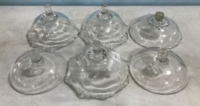 Six Assorted Styled Glass Candelabra Candle Inserts