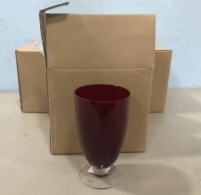 Artland Red Goblet Glasses