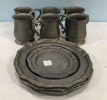 Pewter Taiwan Plates and Mugs