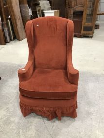Crestline Burnt Orange Upholstered Chair