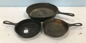 Three Old Iron Skillet Pans