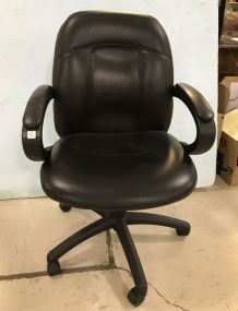 Black Vinyl Office Arm Chair
