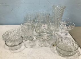 Assorted Group of Clear Glass Pieces