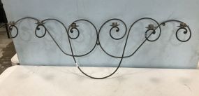 Six Arm Metal Wall Candle Holder Decor