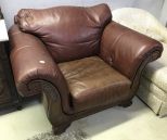 Modern Faux Leather Large Arm Chair