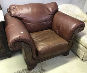 Modern Faux Leather Large Arm Chair