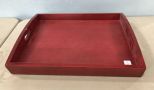 David & Carey Red Serving Tray