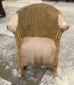 Small Wicker Child's Rocking Chair