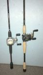 Two Open Face Reels and Rods