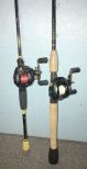 Two Open Face Reels and Rods