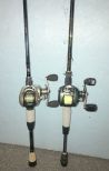 Two Open Face Reels and Rods