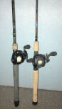 Two Open Face Reels and Rods