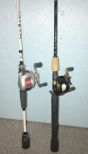 Two Open Face Reels and Rods