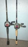 Two Open Face Reels and Rods