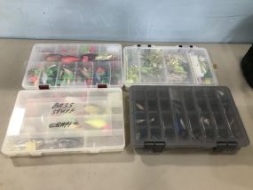 Four Plastic Cases of Lures