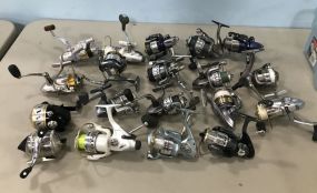 Group of Spin Cast and Few Push Button Reels