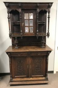 Antique Circa 1900 English Hunting Cabinet