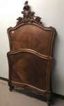 Antique French Style Carved High Back Twin Bed