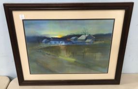 Gary Walters Early Yazoo Farm Water Color