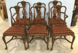 Six Mahogany Queen Anne Dining Chairs