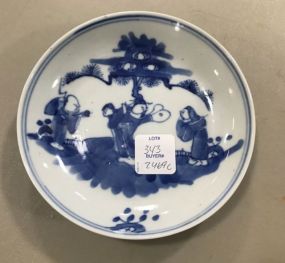 Blue and White Asian Pottery Dish