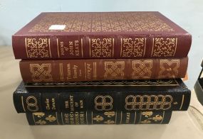 Four Leather Gold Bound Books