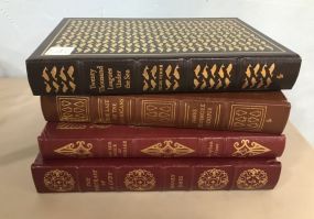 Four Leather Gold Bound Books