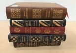 Five Decorative Leather Gold Bound Books