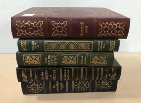 Five Decorative Leather Gold Bound Books.