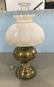 Vintage Brass Electrified Globe Lamp