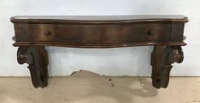 Antique Wall Mount Demilune Console Shelf