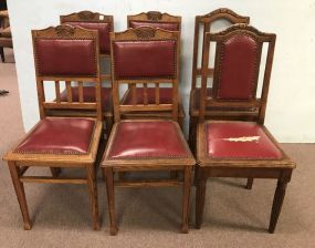 Six Assorted English Oak Side Chairs