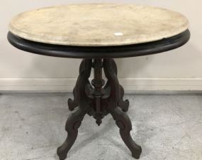Antique Victorian Marble Top Parlor Table