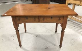 Vintage Two Drawer Writing Desk/Library Table