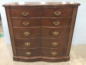 Cherry Chippendale Style Tall Chest