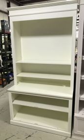 White Step Back Display Cabinet