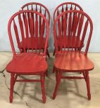 Four Modern Farm Style Windsor Chairs