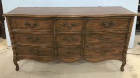 Dixie Furniture Company French Provincial Triple Dresser